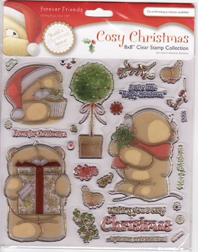 Forever Friends Cosy Christmas 8 x 8  Clear Rubber Stamp